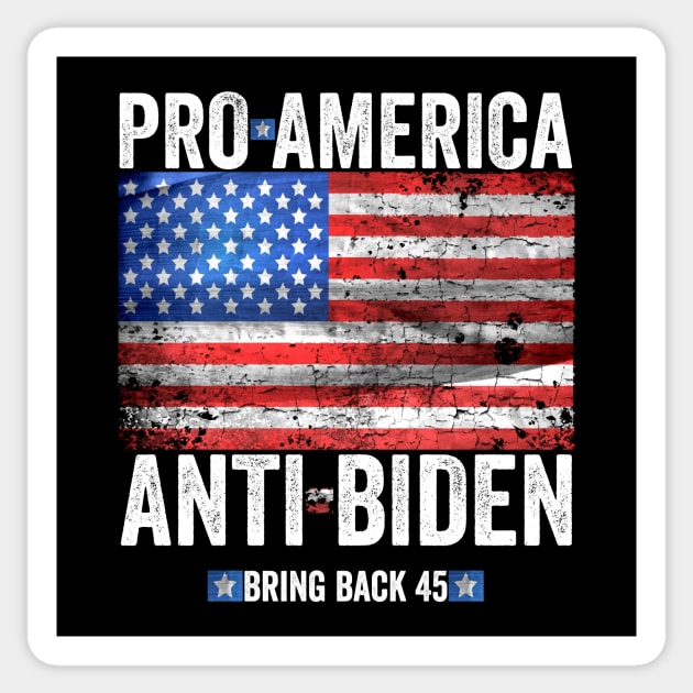 PRO AMERICA ANTI BIDEN FLAG USA IMPEACH JOE BIDEN ANTI BIDEN Sticker by Horisondesignz